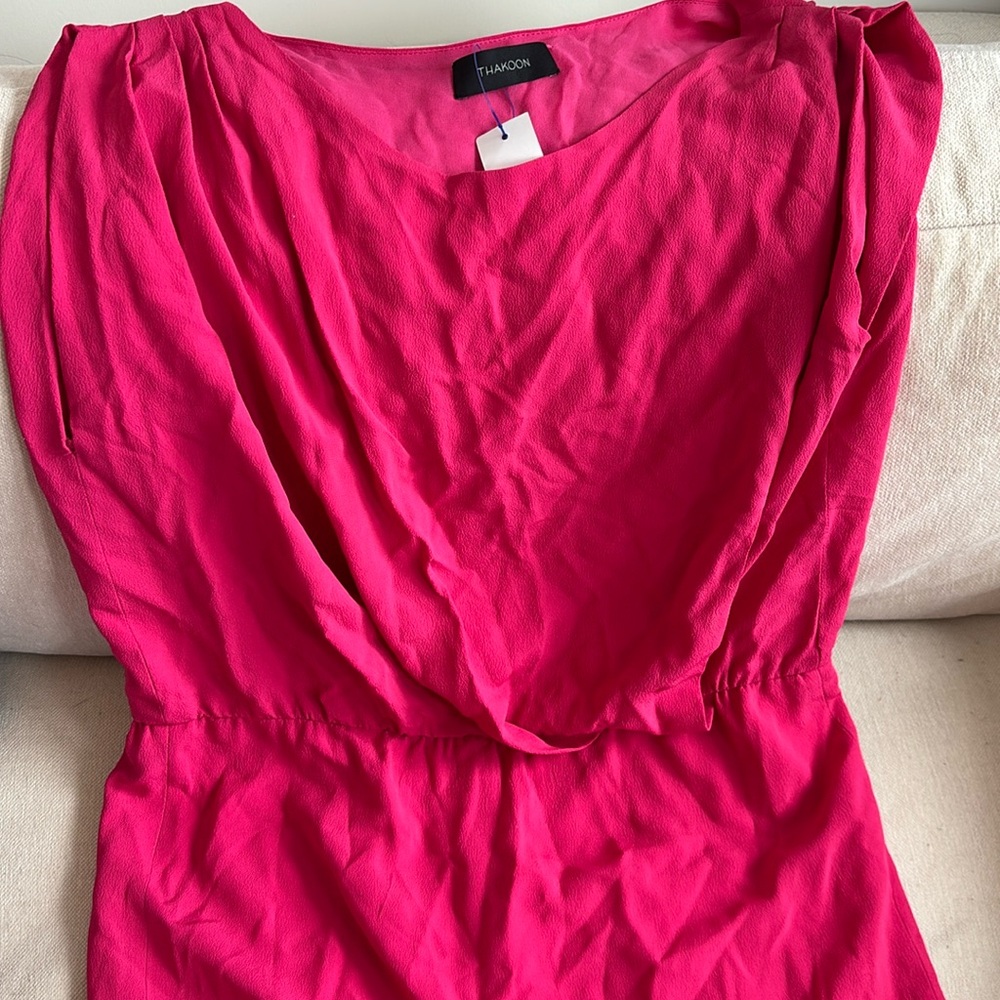Thakoon silk hot pink party dress made in USA - Picture 1 of 4